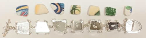 Judy Larson's Broken  AKA Bits and Pieces Dish Jewelry - , Metalwork, Filing, Finishing, Tumbling, Tumble, Tumbling Jewelry, Butane Torch, Soldering, Solder, Design, solder the jump rings closed